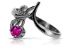 Vintage silver 925 Amethyst ring vrc095s Vintage