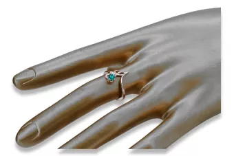 Російська радянська троянда, золото 585 проби, александрит, рубін, смарагд, сапфір, циркон, каблучка vrc059