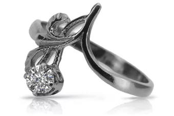 Silver Russian Ring 925 s Zircon Vrc095S vinobraní