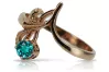 Vintage Rose pink 14k Gold 585 Aquamarine Ring vrc095 Vintage