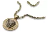 Greek jellyfish 14k gold pendant with chain cpn053ywS&cc082y