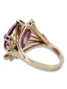 Russian Soviet rose 14k 585 gold Alexandrite Ruby Emerald Sapphire Zircon ring  vrc014