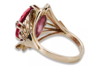 14k Roségold Rubinring Vintage Oval 10x14mm