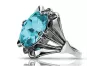 Vintage silver 925 Aquamarine ring vrc015s Vintage