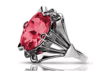 Plata vintage 925 Anillo Ruby vrc015s Vintage