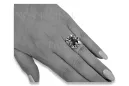 Srebrny pierścionek 925 Rosyjski Oprawa vrc015s Vintage