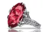 Vintage silver 925 Ruby ring vrc084s Vintage