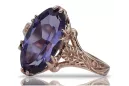 Ros sovietic 14k 585 aur Alexandrit Rubin Smarald Sapphire Inel de zircon vrc014