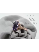 Ruská sovětská růže 14k 585 zlata Alexandrite Rubin Smaragd Sapphire Zirkonský prsten vrc014