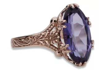 Ρωσικό σοβιετικό ροζ 14k 585 χρυσό Αλεξανδρίτη ρουμπίνι σμαράγδι Σαππ Ζιρκόν δαχτυλίδι vrc014