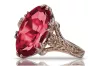 Vintage rose pink 14k gold 585 Ruby ring vrc084 Vintage