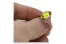 خاتم من الذهب الأحمر الوردي 14k 585 مع Peridot vrc084