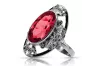 Vintage silver 925 Ruby ring vrc014s Vintage