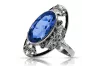 Vintage silver 925 Sapphire ring vrc014s Vintage