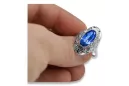Srebrny pierścionek Rosyjski 925 z Szafirem vrc014s Vintage