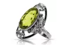Vintage silver 925 Peridot ring vrc014s Vintage