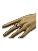 Srebrny pierścionek Rosyjski 925 z Peridotem vrc014s Vintage