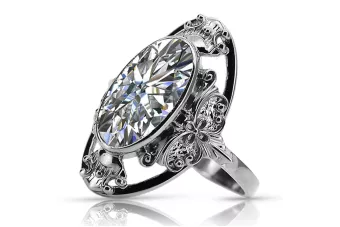 Russische sowjetische Rose 14 Karat 585 Gold Alexandrit Rubin Smaragd Saphir Zirkon Ring vrc014