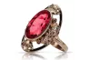 Vintage rose pink 14k gold 585 Ruby ring vrc014 Vintage