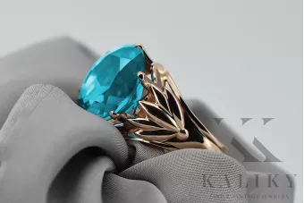 Russian Soviet rose 14k 585 gold Alexandrite Ruby Emerald Sapphire Zircon ring  vrc014