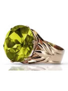 14k 585 rožinio raudono aukso žiedas su Peridot vrc029 Vintage