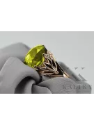 14k 585 rožinio raudono aukso žiedas su Peridot vrc029 Vintage