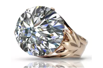 Російська радянська троянда, золото 585 проби, александрит, рубін, смарагд, сапфір, циркон, каблучка vrc014