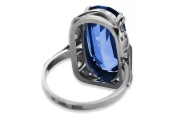 Sidabrinis žiedas Rusijos 925 su safiru vrc038s Vintage