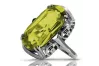 Vintage silver 925 Peridot ring vrc038s Vintage