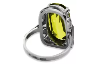 Sidabrinis žiedas Rusijos 925 su Peridotu vrc038s Vintage