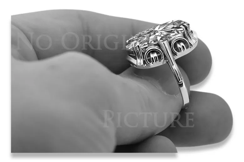 Srebrny pierścionek Rosyjski 925 Oprawa vrc038s Vintage