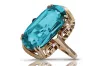 Vintage rose pink 14k gold 585 Aquamarine ring vrc038r Vintage