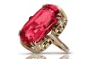 Rose pink 14k gold 585 Ruby ring vrc038r Vintage Soviet Vintage style