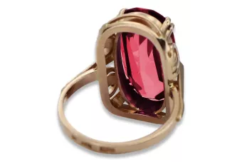 Russische sowjetische Rose 14 Karat 585 Gold Alexandrit Rubin Smaragd Saphir Zirkon Ring vrc014