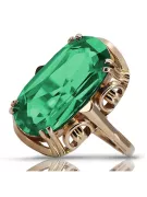 Pierścionek z różowego czerwonego złota 14k 585 z Szmaragdem vrc038r Vintage