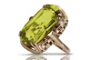 Rose pink 14k gold 585 Peridot ring vrc038r Russian Soviet Vintage style