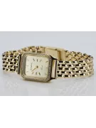 Złoty zegarek z bransoletą damską 14k Geneve lw055y&lbw004y
