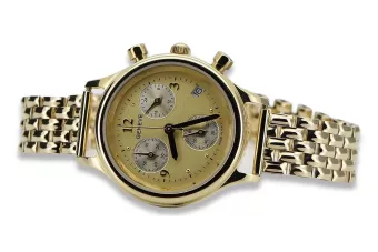 Χρυσό γυναικείο ρολόι 14k 585 με βραχιόλι Geneve lw019y&lbw004y