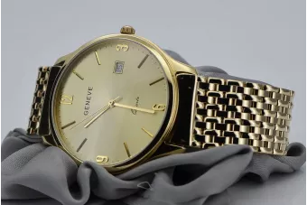 Vyrų aukso laikrodis 14k 585 su Geneve apyranka mw017y&mbw013yo