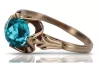 Vintage rose pink 14k gold 585 Aquamarine ring vrc023 Vintage