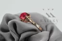 Pierścionek z różowego czerwonego złota 14k 585 z Rubinem vrc023 Vintage