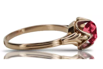 Pierścionek z różowego czerwonego złota 14k 585 z Rubinem vrc023 Vintage