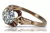 Vintage rose pink 14k gold 585 Cubic Zircon ring vrc023 Vintage
