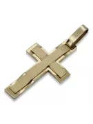 Italienisch gelb 14 Karat Gold Katholisches Jesuskreuz ctc095y