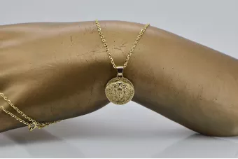 Златна висулка висулка ★ zlotychlopak.pl ★ Златен отличителен белег 585 333 ниска цена