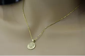 Auksinis medūzos pakaba graikų modelio 14k 585 su grandine cpn049yxs&cc003y
