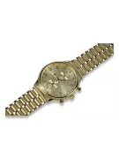 This is a 14K gold Geneva quartz, Italian, 40mm men's watch