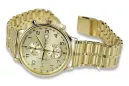 This is a 14K gold Geneva quartz, Italian, 40mm men's watch