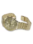 This is a 14K gold Geneva quartz, Italian, 40mm men's watch