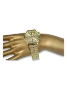 This is a 14K gold Geneva quartz, Italian, 40mm men's watch